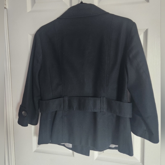 Banana Republic Women's Black Short Peacoat Size 8 - Picture 3 of 6